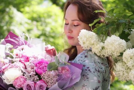 Las flores rosas y los sentimientos